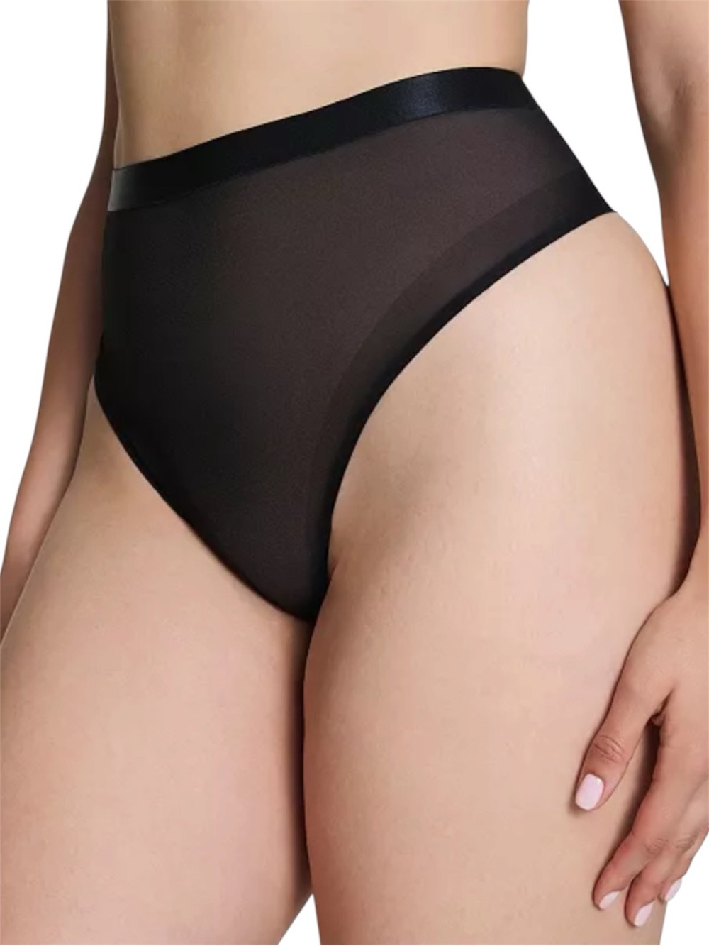 NWT Spanx SPANXsupersmooth SheerSense Thong Shapewear Black Size XL